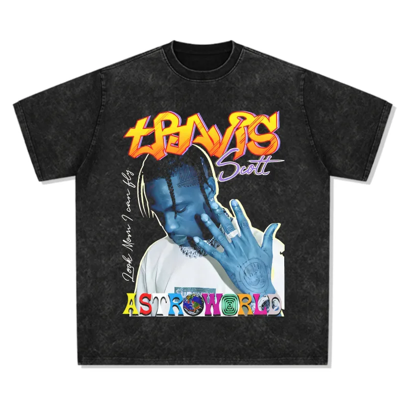 2025 Travis Scott Hip Hop Rap American T-shirt Street Fashion Vintage Print Made Old Wash Heavy Short Sleeve High Quality
2025 Travis Scott Hip Hop Rap American T-shirt Street Fashion Vintage Print Made Old Wash Heavy Short Sleeve High Quality
