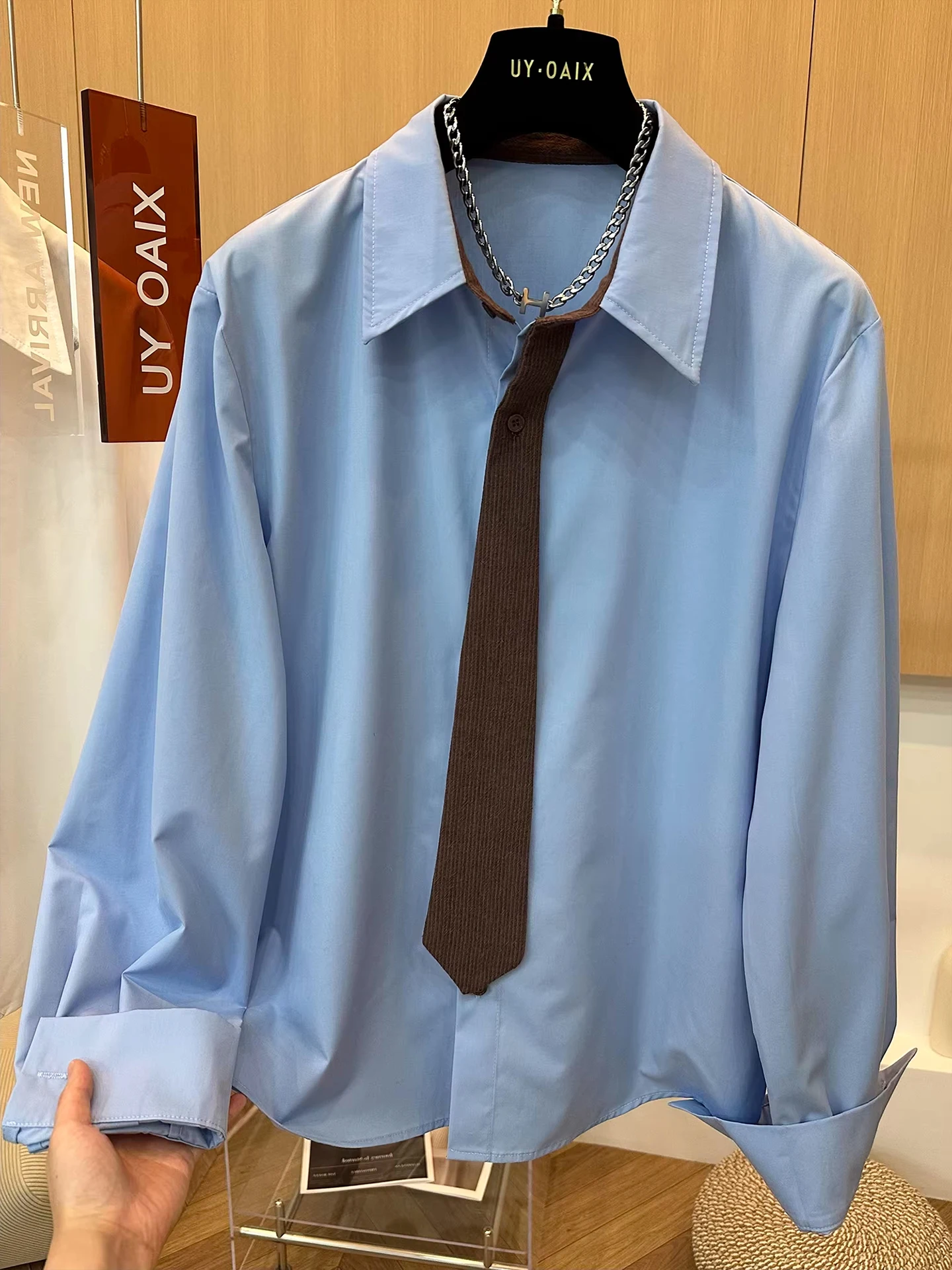 Spring 2026 Women's Loose Collar Long Sleeve Shirt Design Sense Patchwork Commute Style Korean Version Breathable Skin-F...
Spring 2026 Women's Loose Collar Long Sleeve Shirt Design Sense Patchwork Commute Style Korean Version Breathable Skin-F...