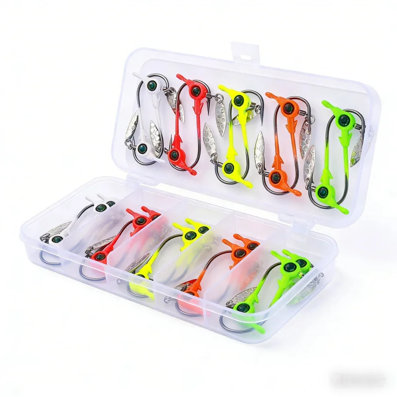 Набор из 25 разноцветных рыболовных крючков с крупными глазками и пайетками, из высокоуглеродистой стали, для мягких приманок, рыболовные снасти и аксессуары
Набор из 25 разноцветных рыболовных крючков с крупными глазками и пайетками, из высокоуглеродистой стали, для мягких приманок, рыболовные снасти и аксессуары