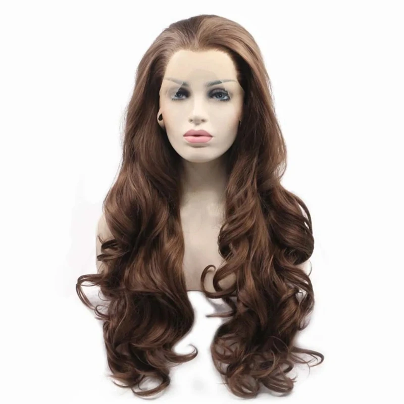 Chocolate Brown Wig Body Wave Lace Frontal Wig 13x4 HD Synthetic Lace Front Wig High Quality Pre Plucked Cosplay For Woman
Chocolate Brown Wig Body Wave Lace Frontal Wig 13x4 HD Synthetic Lace Front Wig High Quality Pre Plucked Cosplay For Woman