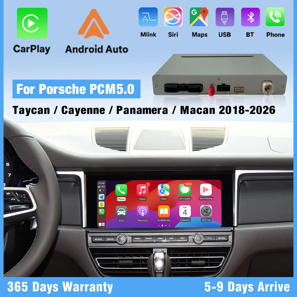 Wireless CarPlay for Porsche PCM5.0 Taycan Cayenne Panamera Macan 2018-2026 Support Android Auto Mirror Link Reverse Camera
Wireless CarPlay for Porsche PCM5.0 Taycan Cayenne Panamera Macan 2018-2026 Support Android Auto Mirror Link Reverse Camera