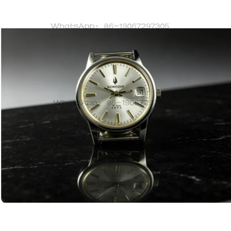 Original stock, Peacock brand white steel strip order calendar manual mechanical watch, a free strap with a diameter of 36mm
Original stock, Peacock brand white steel strip order calendar manual mechanical watch, a free strap with a diameter of 36mm