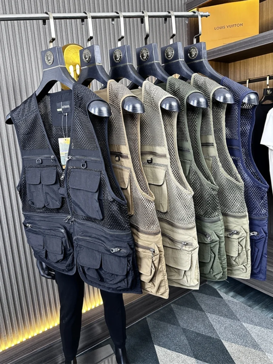 Qui Dry Outdoor Workwear Men's Vest Multi ket Design Breathable V Ne Spring Faion Loose Fit Youth Casual Wear
Qui Dry Outdoor Workwear Men's Vest Multi ket Design Breathable V Ne Spring Faion Loose Fit Youth Casual Wear