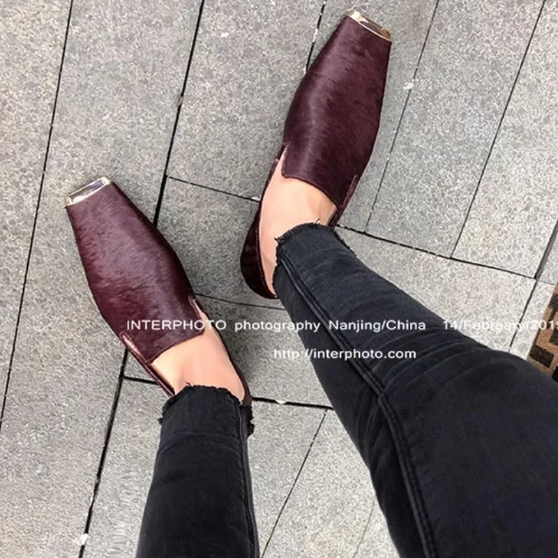 Women Shoes Horsehair Flats Spring Leopard Loafers Square Metal Toe Dress Footwear European Style Slip On Flats Footwear Size 43
Women Shoes Horsehair Flats Spring Leopard Loafers Square Metal Toe Dress Footwear European Style Slip On Flats Footwear Size 43