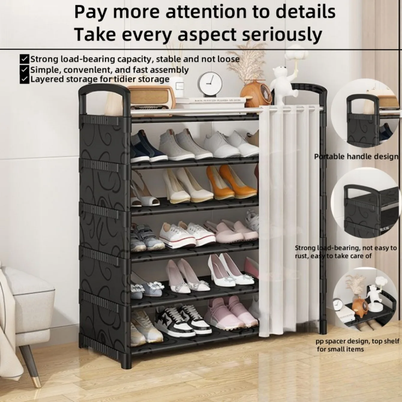 2025 6-Tier Metal Shoe Rack Shelf, Shoemaker Organizer,Multi-Layer Entryway Shoe Organizer with Top Storage Shelf – Space-Saving
2025 6-Tier Metal Shoe Rack Shelf, Shoemaker Organizer,Multi-Layer Entryway Shoe Organizer with Top Storage Shelf – Space-Saving