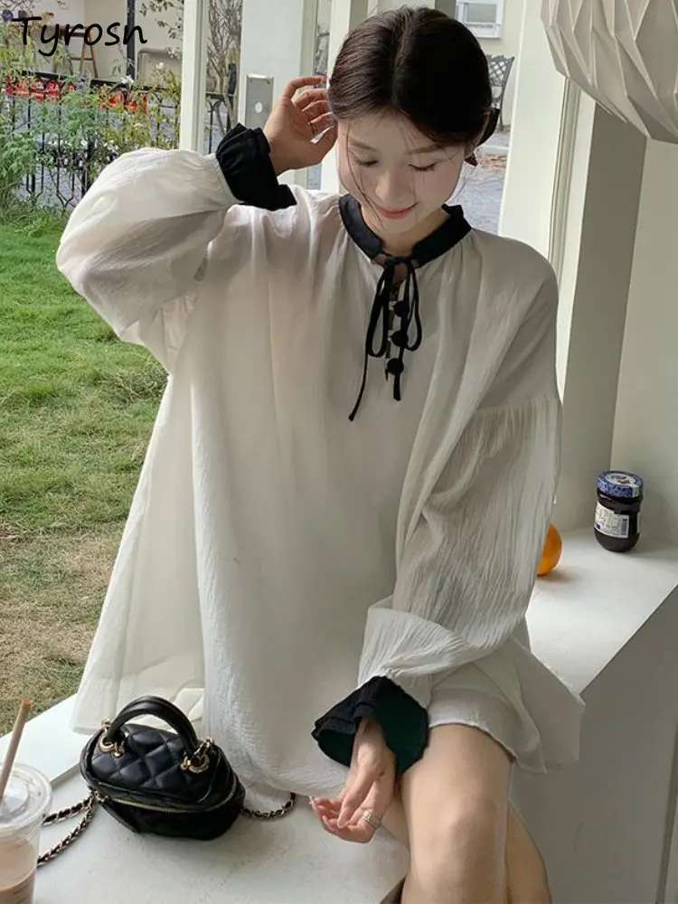 Blouses Women Panelled Design Simple Temperament Sweet Ulzzang All-match Daily Spring Ladies Loose Breathable Casual Chic Tender
Blouses Women Panelled Design Simple Temperament Sweet Ulzzang All-match Daily Spring Ladies Loose Breathable Casual Chic Tender