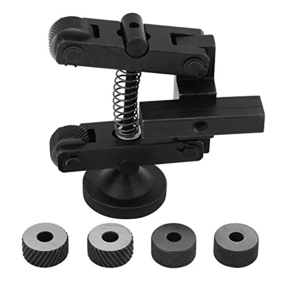 Knurling Knurler Tool 2cm/0.8inch Spring Loaded Holder Linear Knurl Tool Lathe Adjustable Shank with 4 Spare Knurling Wheels 45
Knurling Knurler Tool 2cm/0.8inch Spring Loaded Holder Linear Knurl Tool Lathe Adjustable Shank with 4 Spare Knurling Wheels 45