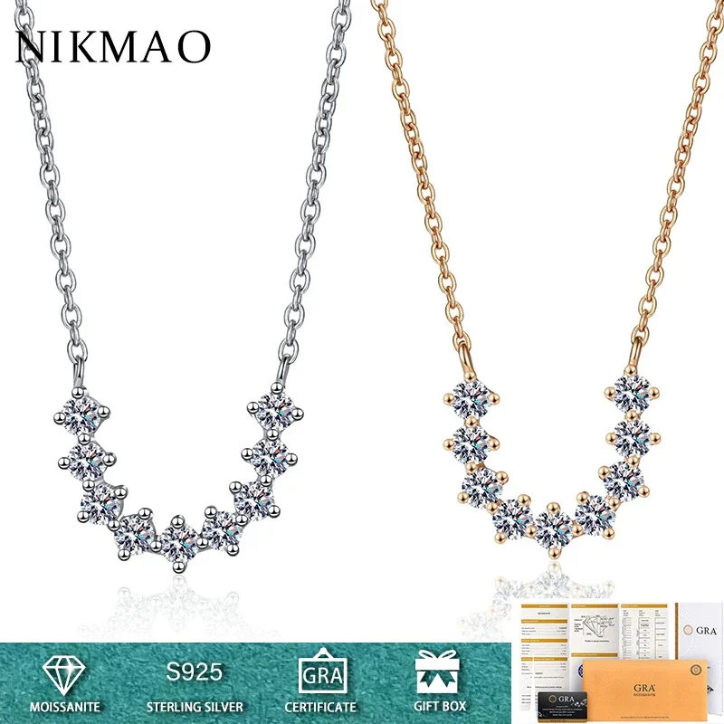 Trendy U Shape Moissanite Pendants Necklaces for Women S925 Sterling Silver 2.5mm D Color Sparkling Diamond Wedding Jewelry Gift
Trendy U Shape Moissanite Pendants Necklaces for Women S925 Sterling Silver 2.5mm D Color Sparkling Diamond Wedding Jewelry Gift