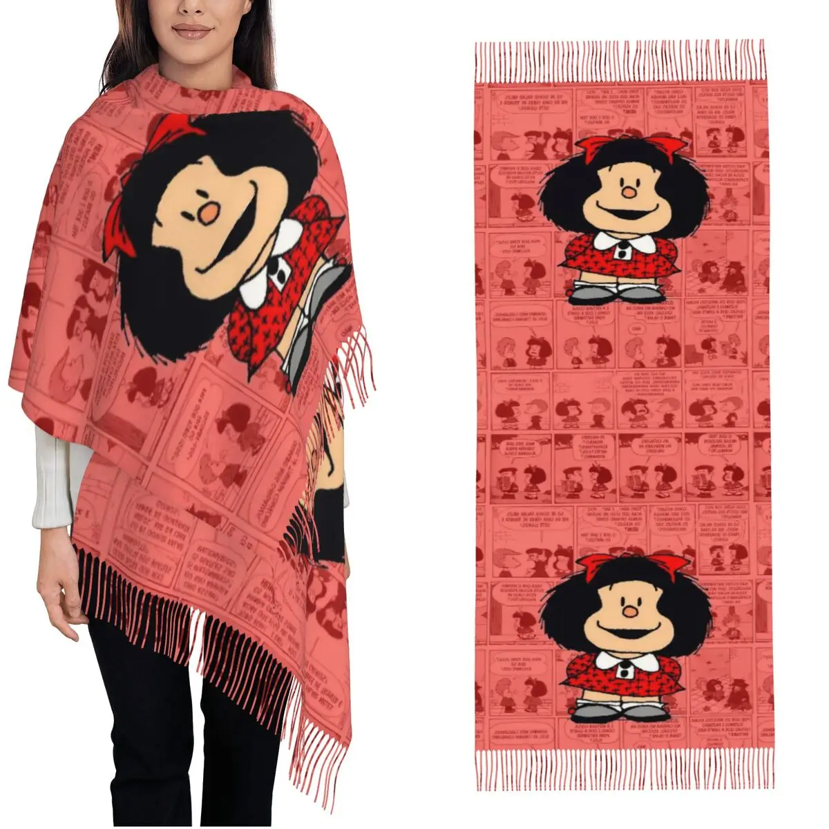 Женский шарф с кисточками Ma разбираas, большая мягкая теплая шаль с героями мультфильмов и накидка, аниме, повседневная одежда, шарфы из пашмины
Женский шарф с кисточками Ma разбираas, большая мягкая теплая шаль с героями мультфильмов и накидка, аниме, повседневная одежда, шарфы из пашмины