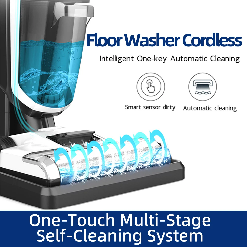Floor Washer Cordless Wet Dry Washing Floor Electric Mop Self-Cleaning Smart Home Appliance
Floor Washer Cordless Wet Dry Washing Floor Electric Mop Self-Cleaning Smart Home Appliance