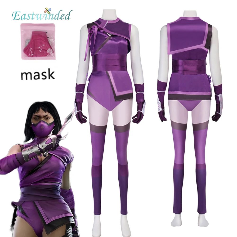 Mileena Cosplay Game Mortal Kombat 11 Purple Uniform Bodysuit Costume Socks Outfits MK11 Women Clothes Halloween Carnival Party
Mileena Cosplay Game Mortal Kombat 11 Purple Uniform Bodysuit Costume Socks Outfits MK11 Women Clothes Halloween Carnival Party