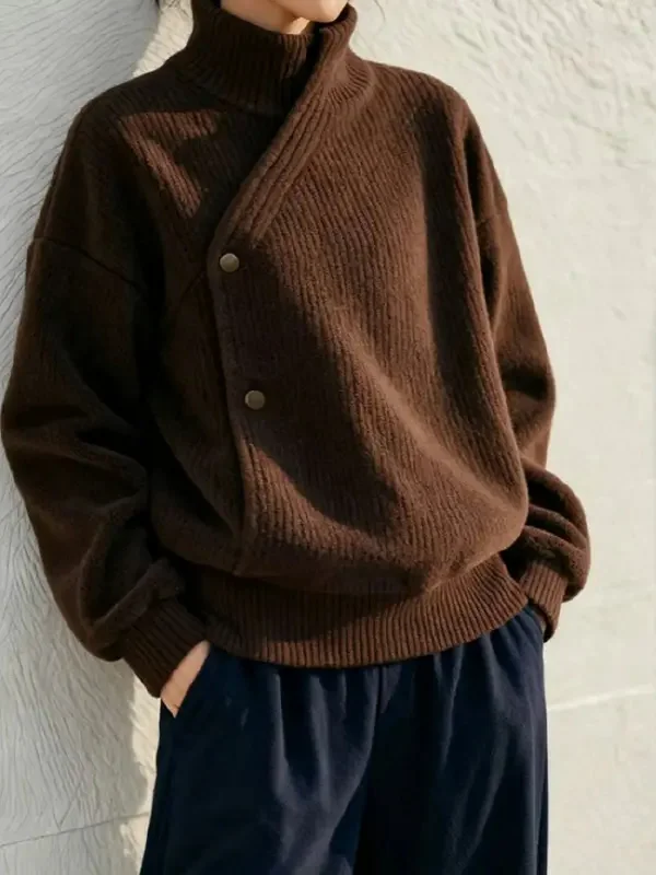 Retro Lazy Sle Simple Ele Loose Deep Coffee Color Women's Sweater Coat Autumn Winter New Sle Open Cardigan Knittedwear
Retro Lazy Sle Simple Ele Loose Deep Coffee Color Women's Sweater Coat Autumn Winter New Sle Open Cardigan Knittedwear