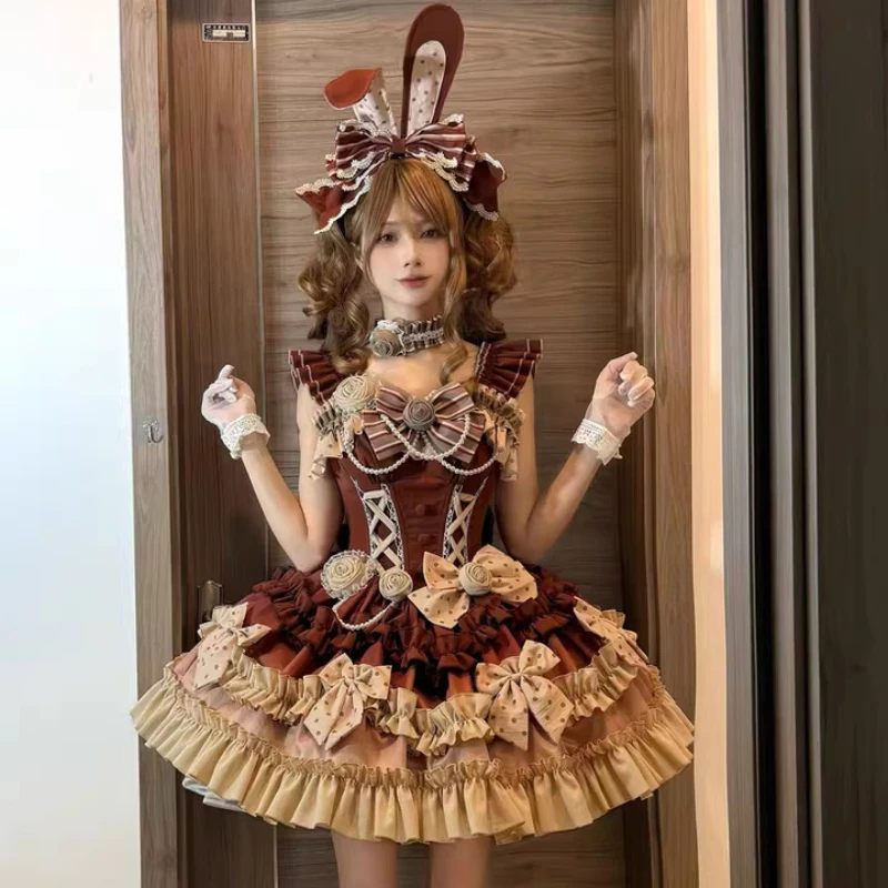 Dessert Original Women Lolita Dress Whimsical Chocolate & Tea Party Younger Girls Vibe A Chocolate-box Fairytale Stitched
Dessert Original Women Lolita Dress Whimsical Chocolate & Tea Party Younger Girls Vibe A Chocolate-box Fairytale Stitched