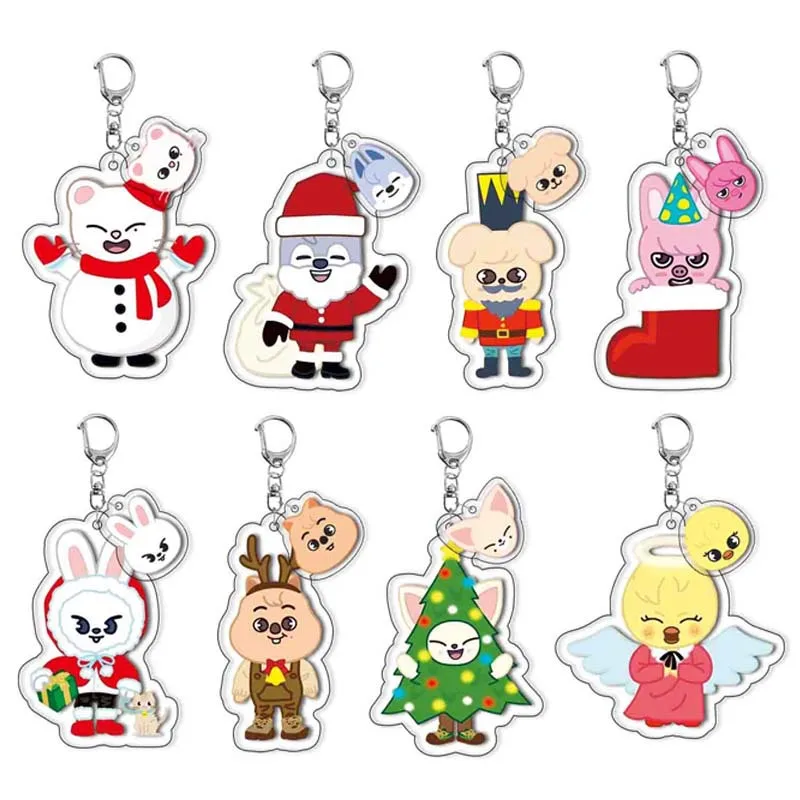 Kpop New Stray Kids Cartoon Anime Christmas Acrylic Keychain SKZOO FELIX Bang Chan Backpack Pendant Keychain Fan Gift
Kpop New Stray Kids Cartoon Anime Christmas Acrylic Keychain SKZOO FELIX Bang Chan Backpack Pendant Keychain Fan Gift
