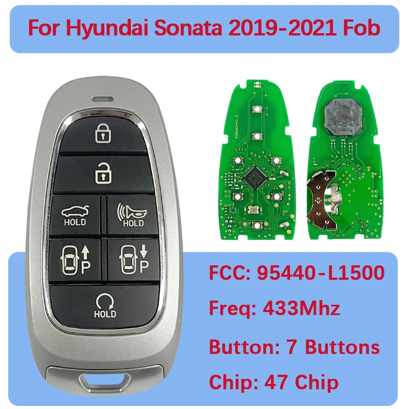 CN020159 Aftermarket 7 кнопок смарт-брелок 47 чипов 433 МГц FCC 95440-L1500 TQ8-F08-4F28 для Hyundai Sonata 2019-2021
CN020159 Aftermarket 7 кнопок смарт-брелок 47 чипов 433 МГц FCC 95440-L1500 TQ8-F08-4F28 для Hyundai Sonata 2019-2021
