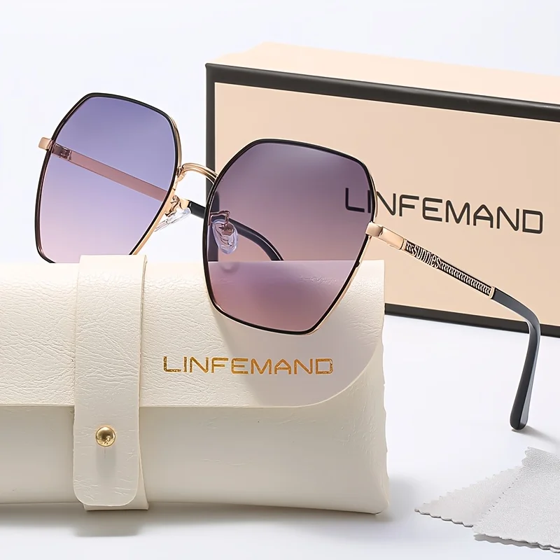 LINFEMAND классические женские солнцезащитные очки в металлической оправе с градиентными линзами UV400, летние путешествия, незаменимый подарок для вождения на велосипеде, фестиваля
LINFEMAND классические женские солнцезащитные очки в металлической оправе с градиентными линзами UV400, летние путешествия, незаменимый подарок для вождения на велосипеде, фестиваля