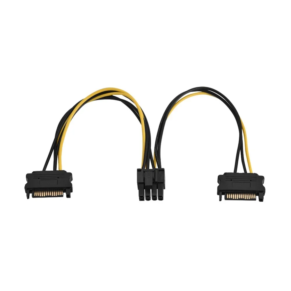 15 Pin Male SATAs To PCI-E Adapter 8 Pin Female 0.2m Length Dual SATAs To 8 Pin Adapter PCI Express Power Adapter PCI Express
15 Pin Male SATAs To PCI-E Adapter 8 Pin Female 0.2m Length Dual SATAs To 8 Pin Adapter PCI Express Power Adapter PCI Express