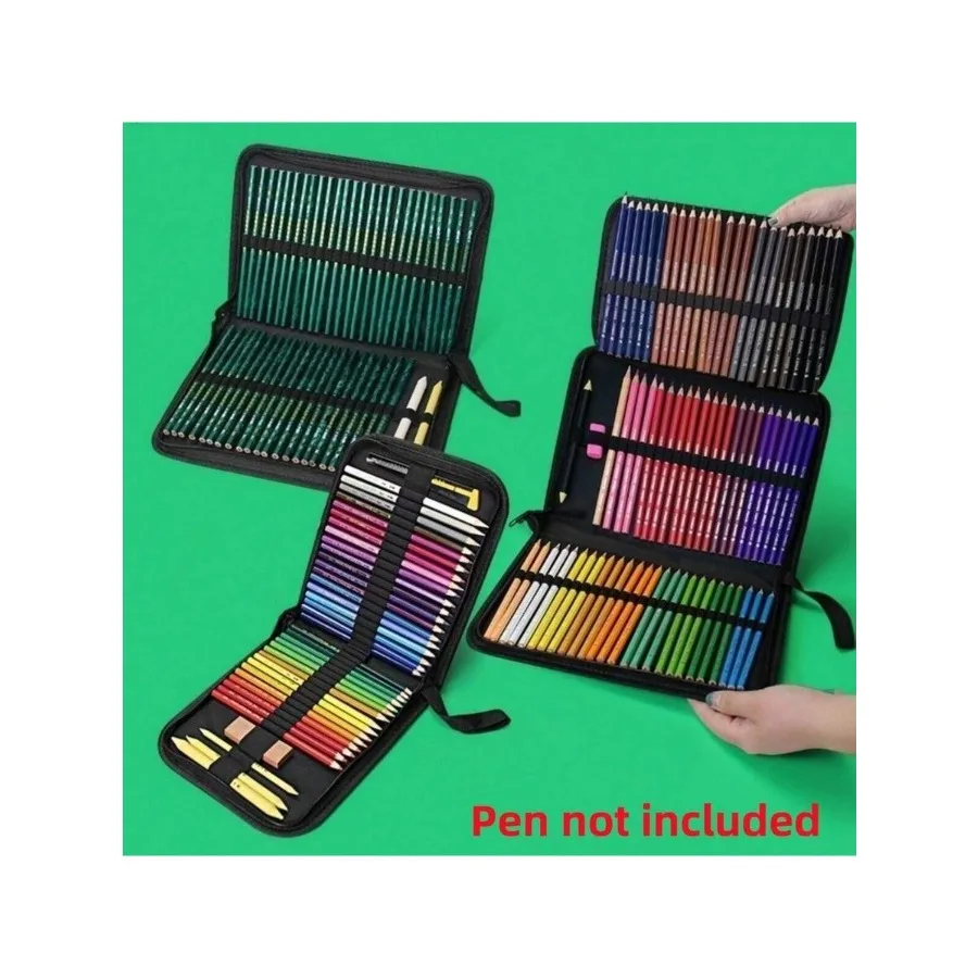 2 шт. Портативный складной пенал-органайзер для карандашей и ручек на 72+120 отверстий, черный, из ткани Оксфорд, для художественных принадлежностей
2 шт. Портативный складной пенал-органайзер для карандашей и ручек на 72+120 отверстий, черный, из ткани Оксфорд, для художественных принадлежностей