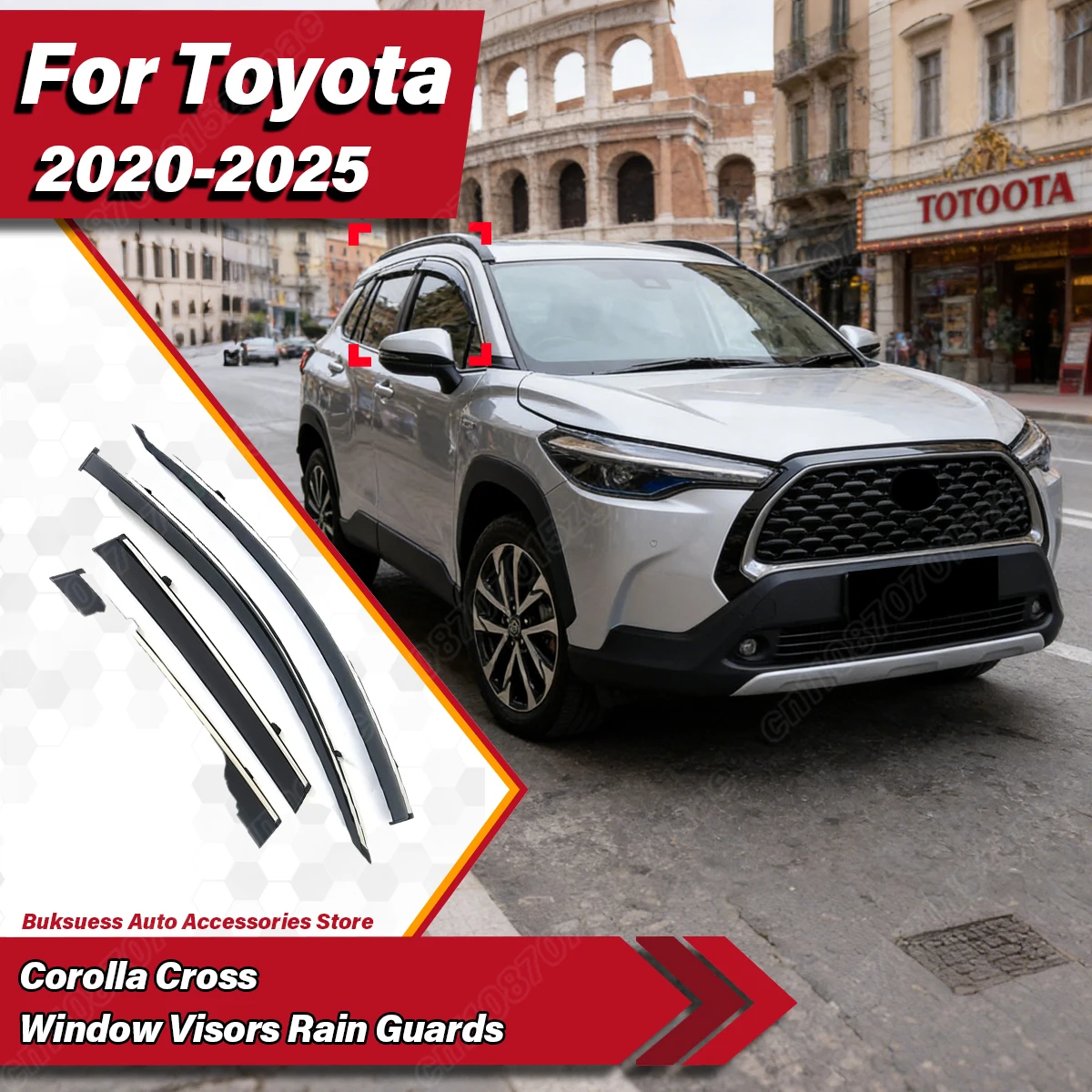 For Toyota Corolla Cross 2020 2021 2022 2023 2024 2025 Automobile Window Visors Rain Guards Body Decorate Modification Kit
For Toyota Corolla Cross 2020 2021 2022 2023 2024 2025 Automobile Window Visors Rain Guards Body Decorate Modification Kit