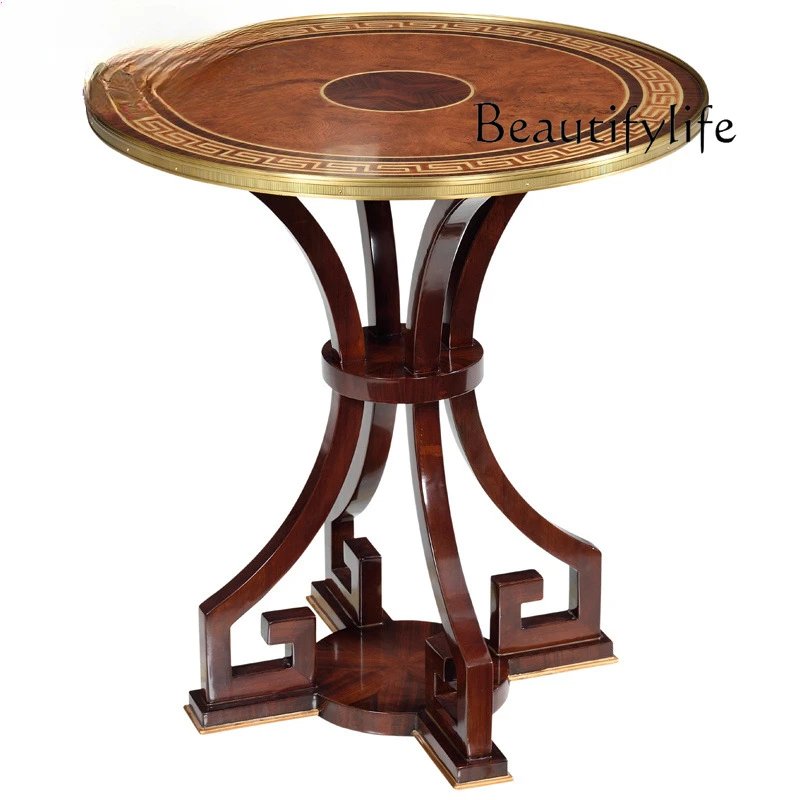 European solid wood corner few living room sofa edge few villa small coffee table classical tea table round tea table
European solid wood corner few living room sofa edge few villa small coffee table classical tea table round tea table