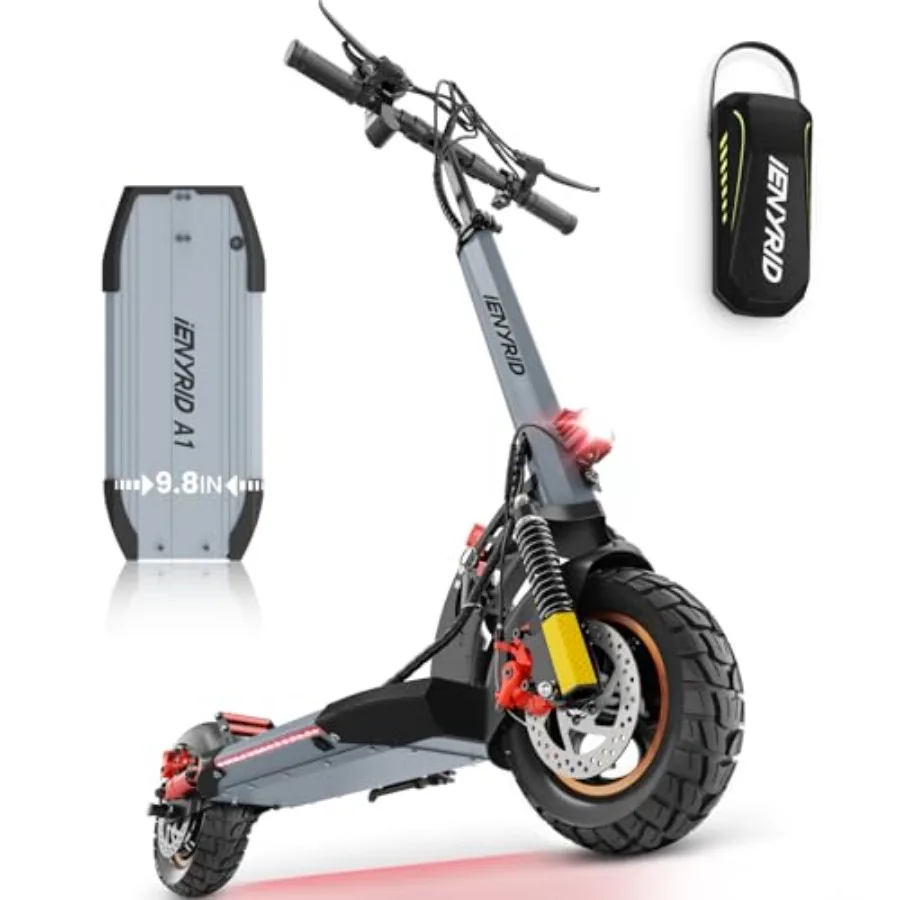 Adult commuting electric scooter with 800W motor, 28MPH speed, 25-mile range, 10-inch all-terrain tires, dual braking, folding
Adult commuting electric scooter with 800W motor, 28MPH speed, 25-mile range, 10-inch all-terrain tires, dual braking, folding