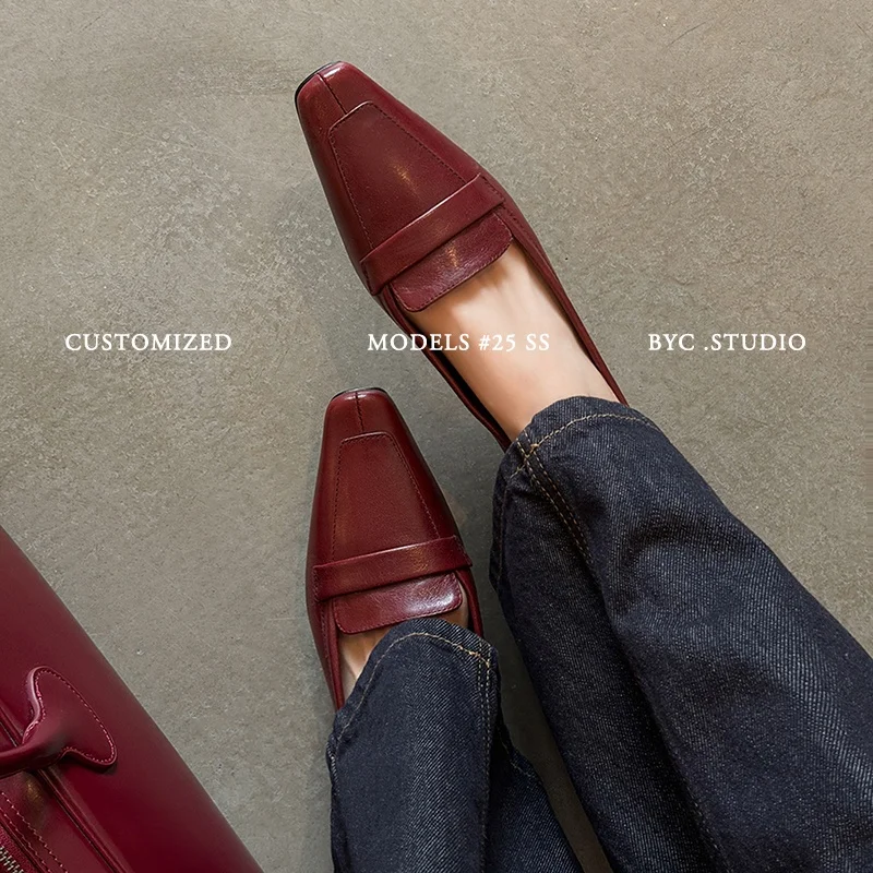 Women Flats Spring Autumn Comfort Basic Loafers With Flat Heel Slip On Cowhide Casual Flat Shoe Square Toe Loafers
Women Flats Spring Autumn Comfort Basic Loafers With Flat Heel Slip On Cowhide Casual Flat Shoe Square Toe Loafers
