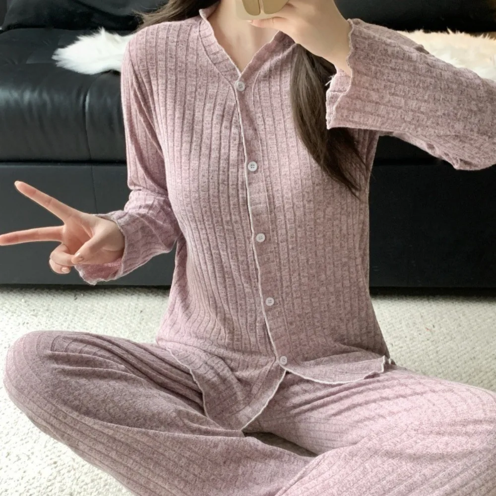 Soft Chest Pads Women's Pajamas Home Wear Long Sleeve Pyjama Set Sleepwear Casual Loungewear for Spring Autumn 2 Piece Pijama
Soft Chest Pads Women's Pajamas Home Wear Long Sleeve Pyjama Set Sleepwear Casual Loungewear for Spring Autumn 2 Piece Pijama
