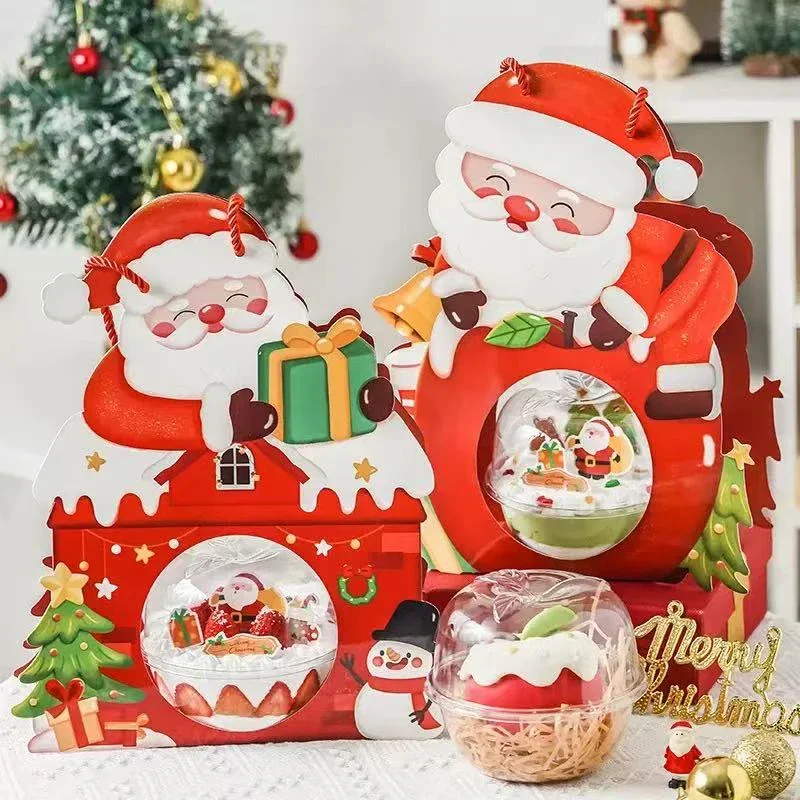 50Set Transparent Santa Christmas House Plastic Bowl Cake Container Ball Cake Packaging Portable Mousse Gift Box Wedding Party
50Set Transparent Santa Christmas House Plastic Bowl Cake Container Ball Cake Packaging Portable Mousse Gift Box Wedding Party
