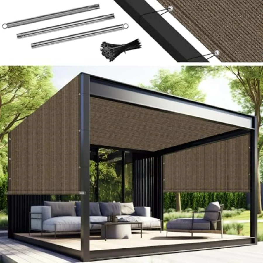 8' W x 16' L Pergola Shade Cover Pergola Replacement Canopy Privacy Screen with Grommets and Stainless Steel Weighted Rods for
8' W x 16' L Pergola Shade Cover Pergola Replacement Canopy Privacy Screen with Grommets and Stainless Steel Weighted Rods for
