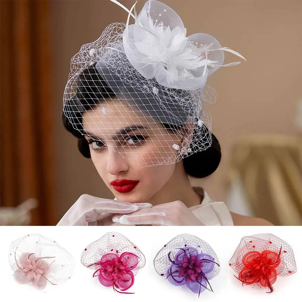 Fashion Tulle Petal Mesh Flower Headwear Veil Headband with Hair Clip Feather Headpiece Horse Racing
Fashion Tulle Petal Mesh Flower Headwear Veil Headband with Hair Clip Feather Headpiece Horse Racing