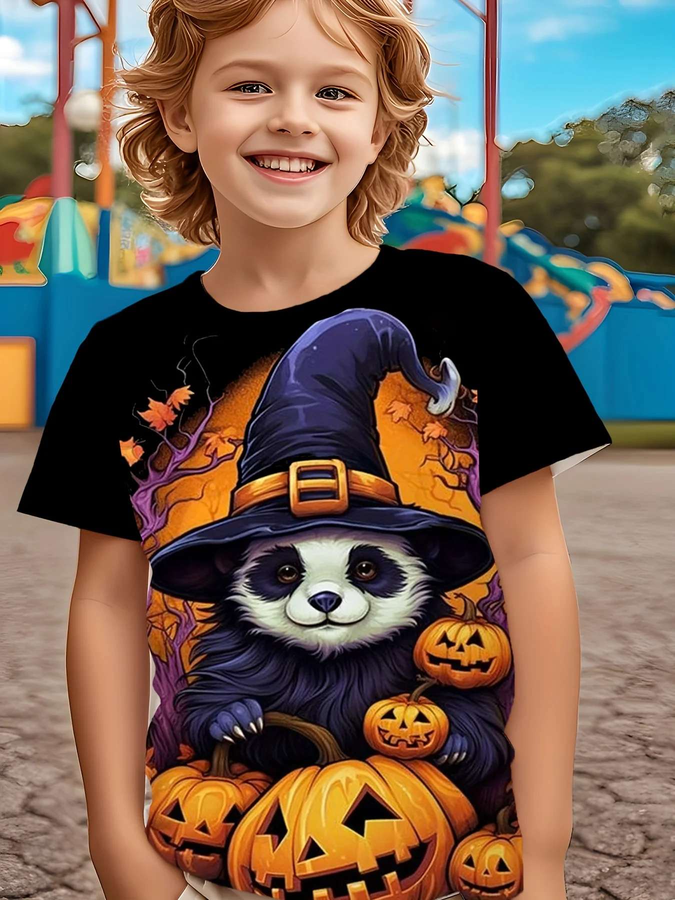 Children's Halloween T-Shirt 3D Print Funny Panda Pumpkin Tops Festival Short Sleeve Tees 2-10y Halloween Gift for Boys Clothing
Children's Halloween T-Shirt 3D Print Funny Panda Pumpkin Tops Festival Short Sleeve Tees 2-10y Halloween Gift for Boys Clothing
