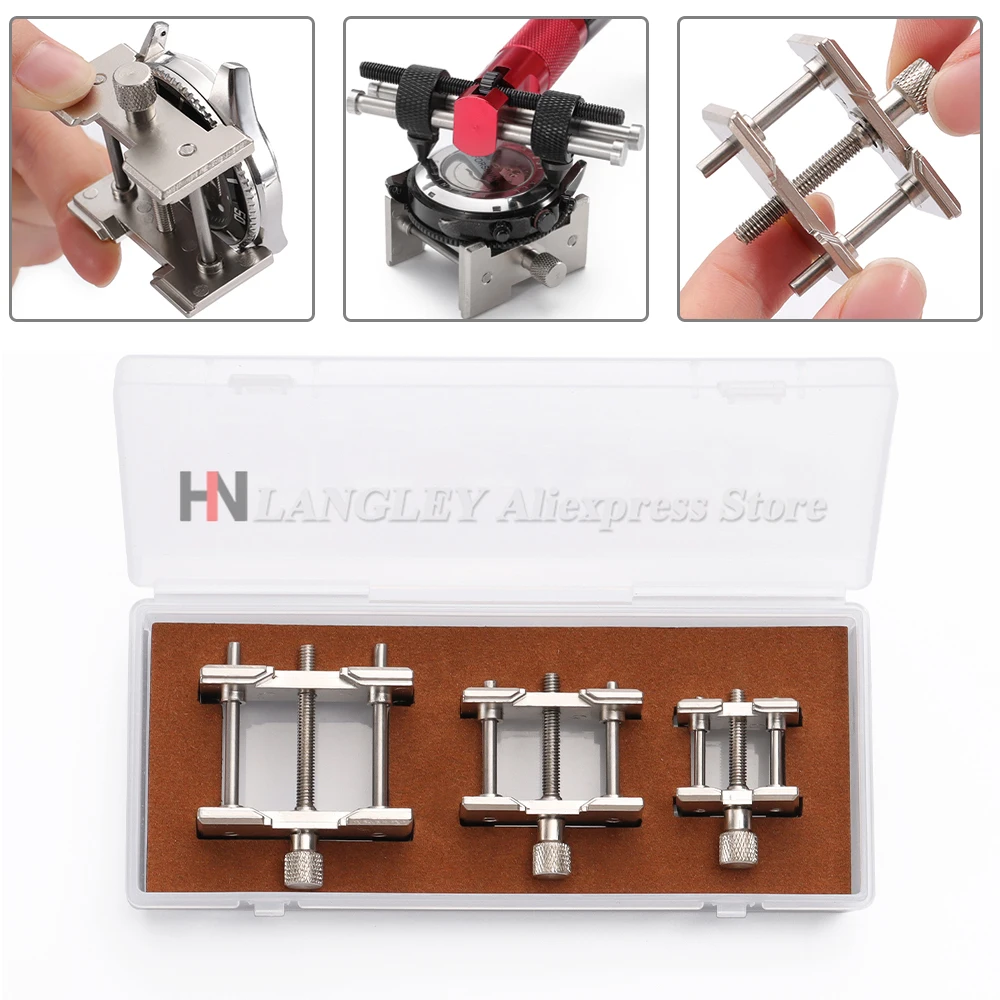 3 in 1 Watch Case Movement Holder Watchmaker Clamp Repair Tool 4040&4039 Assortment Man Women Watch Zinc Alloy Watch Accessories
3 in 1 Watch Case Movement Holder Watchmaker Clamp Repair Tool 4040&4039 Assortment Man Women Watch Zinc Alloy Watch Accessories