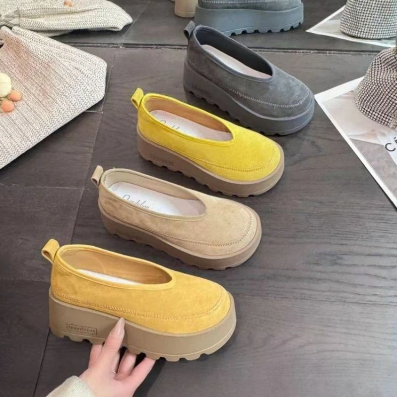 Women Platform Loafers Shoes High Heels Suede Casual Designer Shoes Women 2025 Trend Spring Walking Comfort Chaussures Femme
Women Platform Loafers Shoes High Heels Suede Casual Designer Shoes Women 2025 Trend Spring Walking Comfort Chaussures Femme