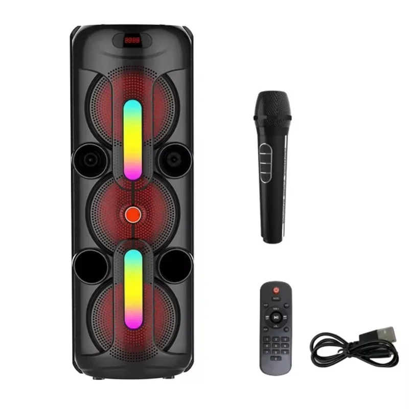 Portable Outdoor BT Speaker Karaoke Flame Light Rgb Speaker for Party 120W Karaoke Speaker Sound System with Microphone
Portable Outdoor BT Speaker Karaoke Flame Light Rgb Speaker for Party 120W Karaoke Speaker Sound System with Microphone