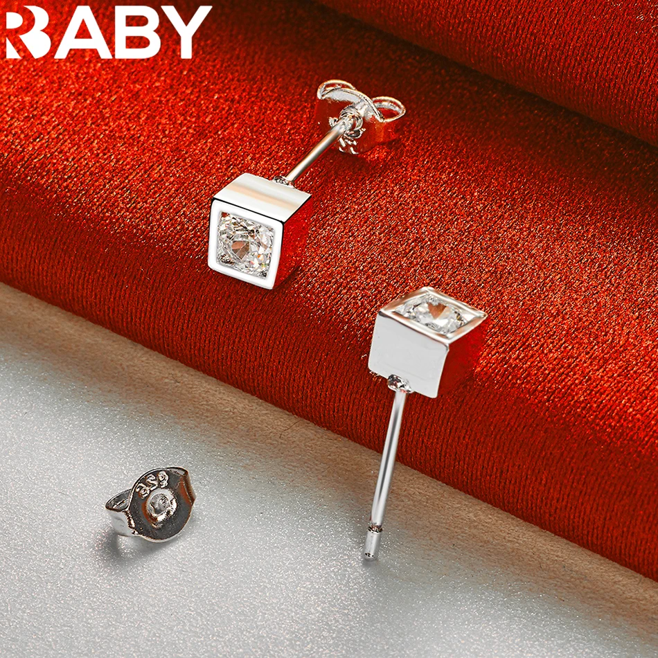URBABY 925 Sterling Silver Zircon Block Stud Earrings For Women Fashion Jewelry Charm Party Wedding Anniversary Accessories
URBABY 925 Sterling Silver Zircon Block Stud Earrings For Women Fashion Jewelry Charm Party Wedding Anniversary Accessories