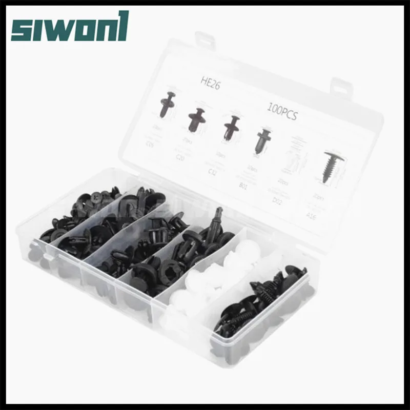 100 PCS Box Bumper Clips Fender Liner Push Type Retainer Clips For Nissan Toyota HE26
100 PCS Box Bumper Clips Fender Liner Push Type Retainer Clips For Nissan Toyota HE26