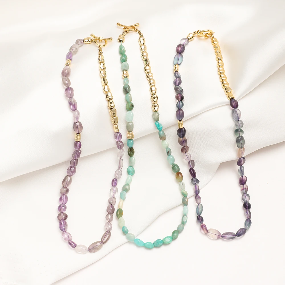 ZMZY Luxury Choker Retro Strands Natural Color Crystal Stone Bead Gold Color OT Buckle Necklace Jewelry For Women Girls Gifts
ZMZY Luxury Choker Retro Strands Natural Color Crystal Stone Bead Gold Color OT Buckle Necklace Jewelry For Women Girls Gifts