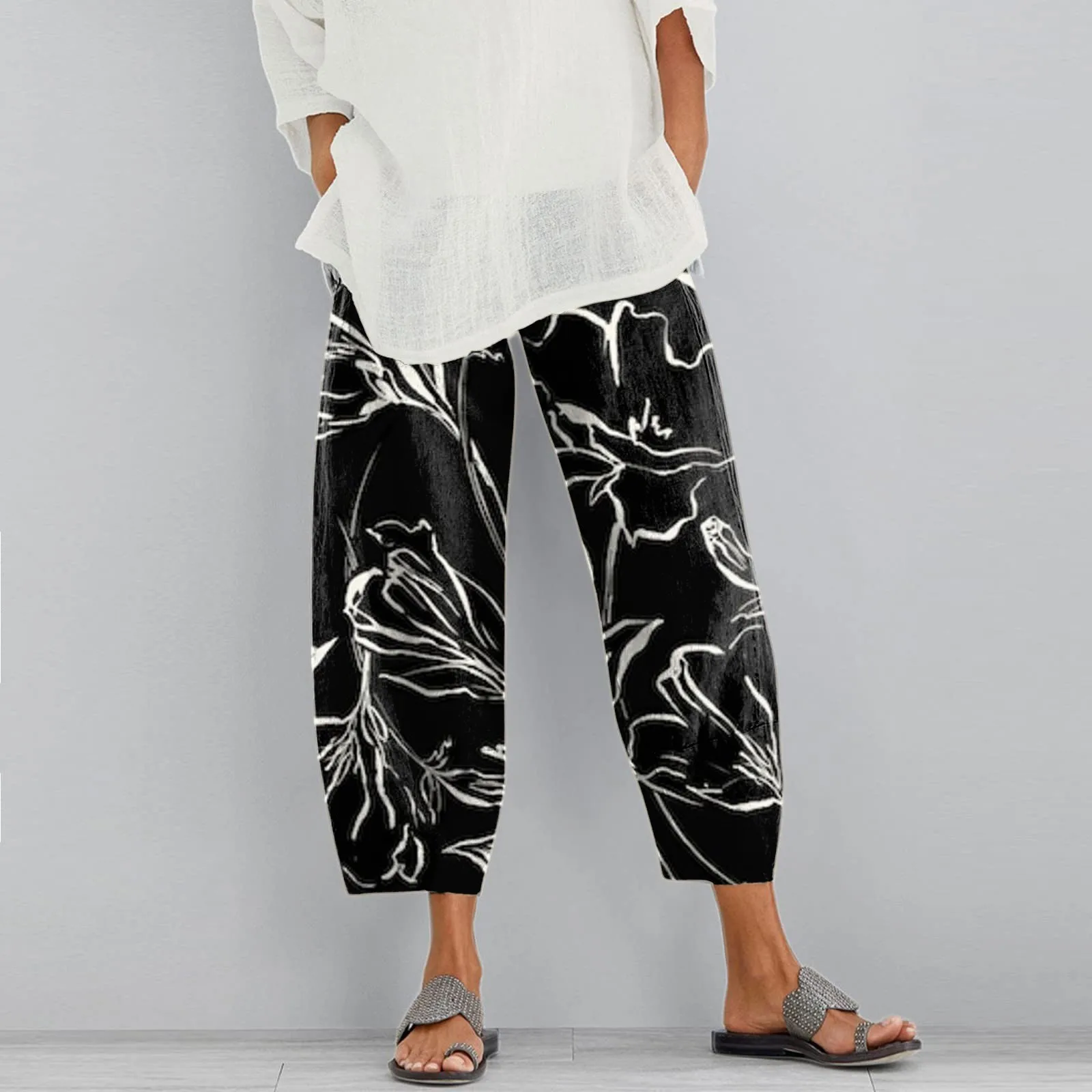 Cotton Linen Pants Womens Spring Summer Elastic Waist Trousers With Pocket Loose Loose Pants Loose Straight Wide Leg Trousers
Cotton Linen Pants Womens Spring Summer Elastic Waist Trousers With Pocket Loose Loose Pants Loose Straight Wide Leg Trousers