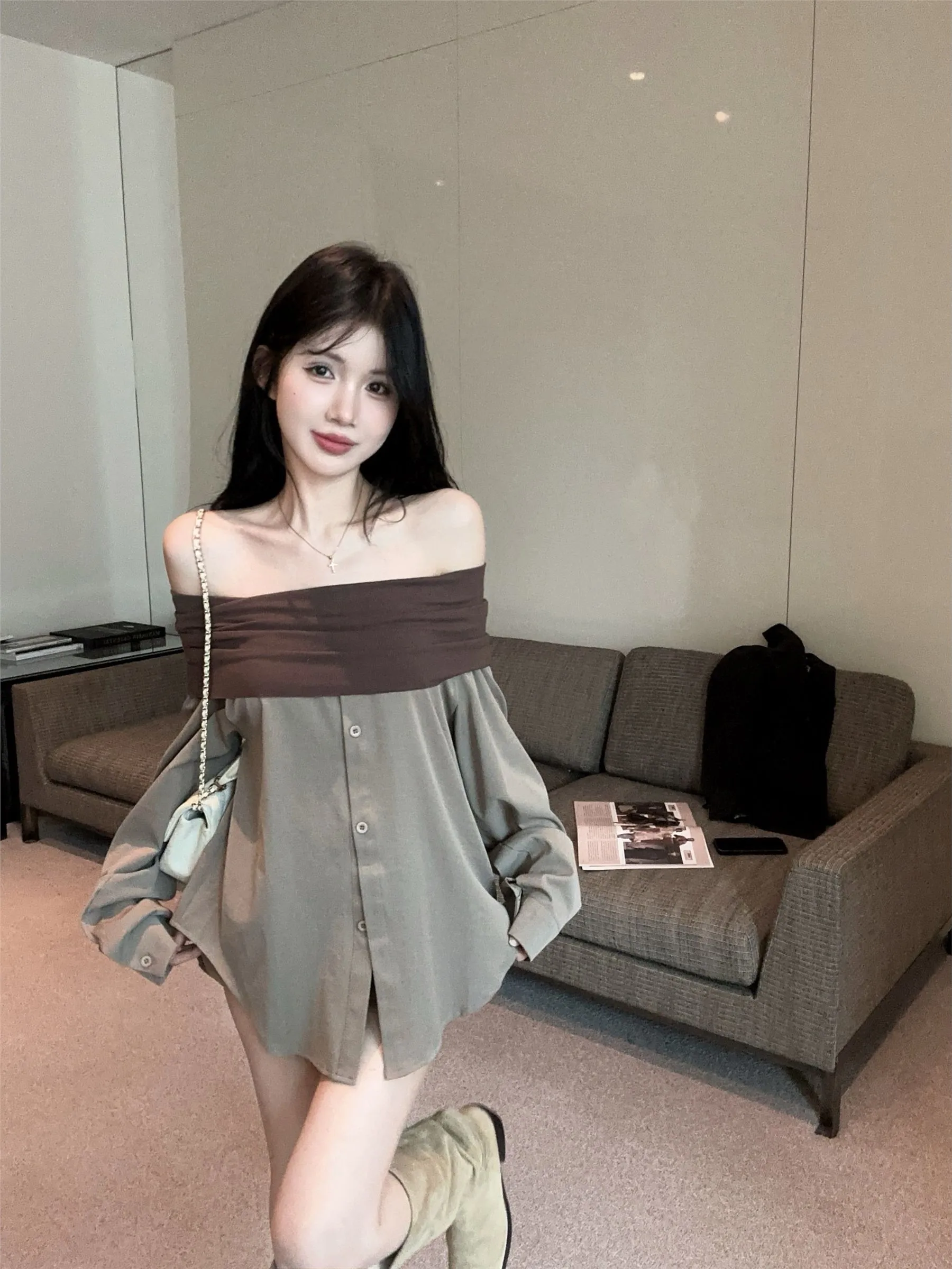 Color Block Long Sleeve Shirt Women's Fashion Shoulder Design Spring Autumn Winter Casual Wear School Travel Street Style
Color Block Long Sleeve Shirt Women's Fashion Shoulder Design Spring Autumn Winter Casual Wear School Travel Street Style
