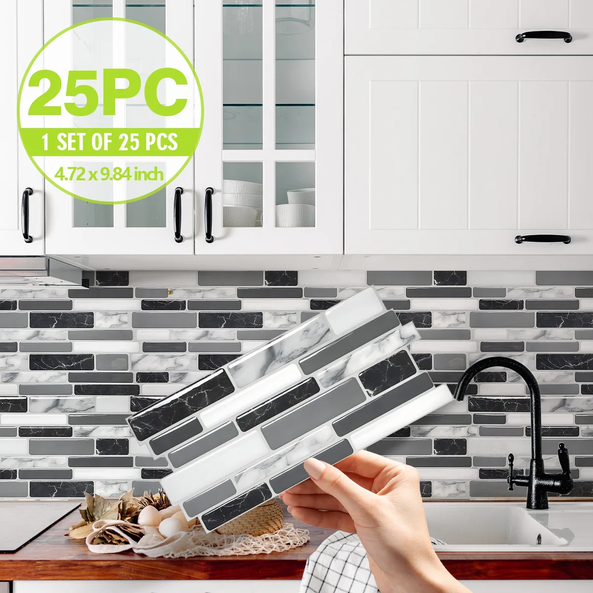 25PCS marble pattern 3D effect crystal kitchen stickers waterproof oilproof kitchen and bathroom tile stickers thickened self-ad
25PCS marble pattern 3D effect crystal kitchen stickers waterproof oilproof kitchen and bathroom tile stickers thickened self-ad