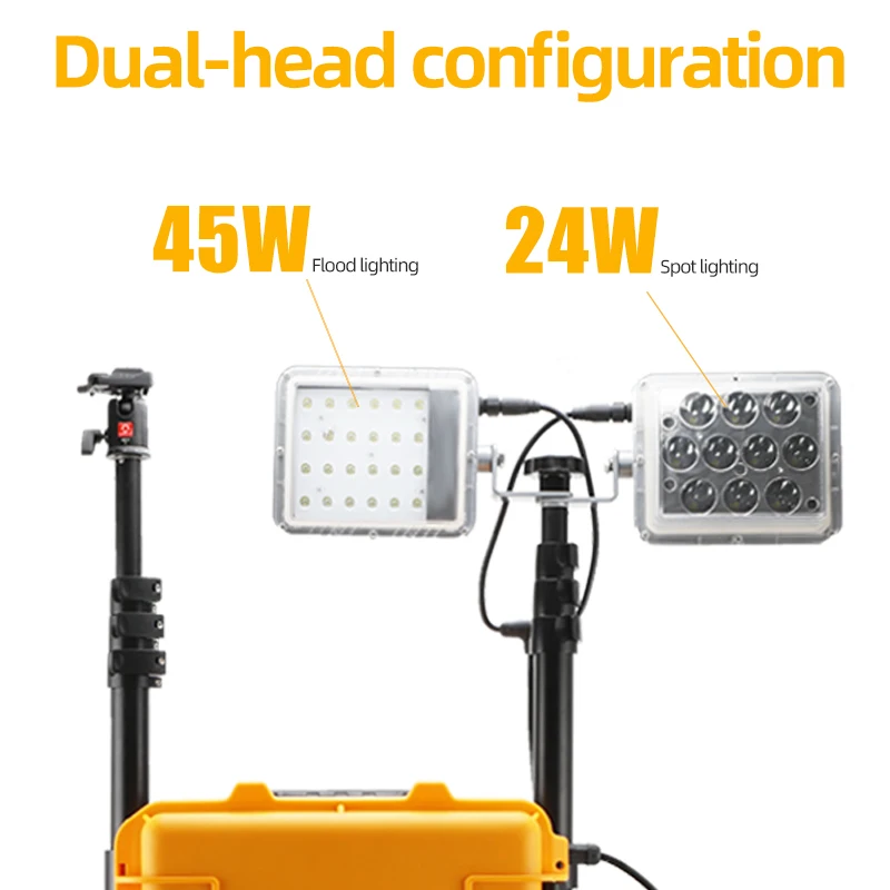 Rechargeable LED Mobile Emergency Rescue Search Light Tower Portable Telescopic Mast with IP65 DC Power Supply White Emission
Rechargeable LED Mobile Emergency Rescue Search Light Tower Portable Telescopic Mast with IP65 DC Power Supply White Emission