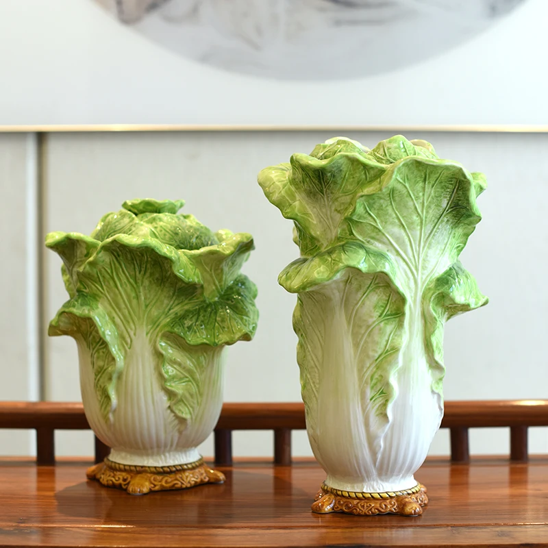 Lucky Cabbage Ceramic Vase & Sealed Canister for Artificial Flowers or Coffee Beans Storage Home Decor for Entryway Bar Cabinet
Lucky Cabbage Ceramic Vase & Sealed Canister for Artificial Flowers or Coffee Beans Storage Home Decor for Entryway Bar Cabinet