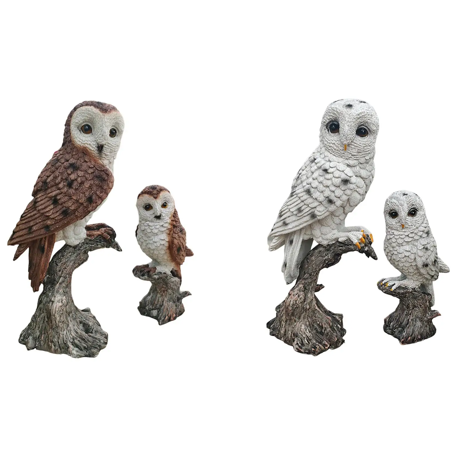Mother and Owls Perched on Branch Statue Outdoor Ornament for Front Porch Multipurpose Cute Resin Structure Lifelike
Mother and Owls Perched on Branch Statue Outdoor Ornament for Front Porch Multipurpose Cute Resin Structure Lifelike