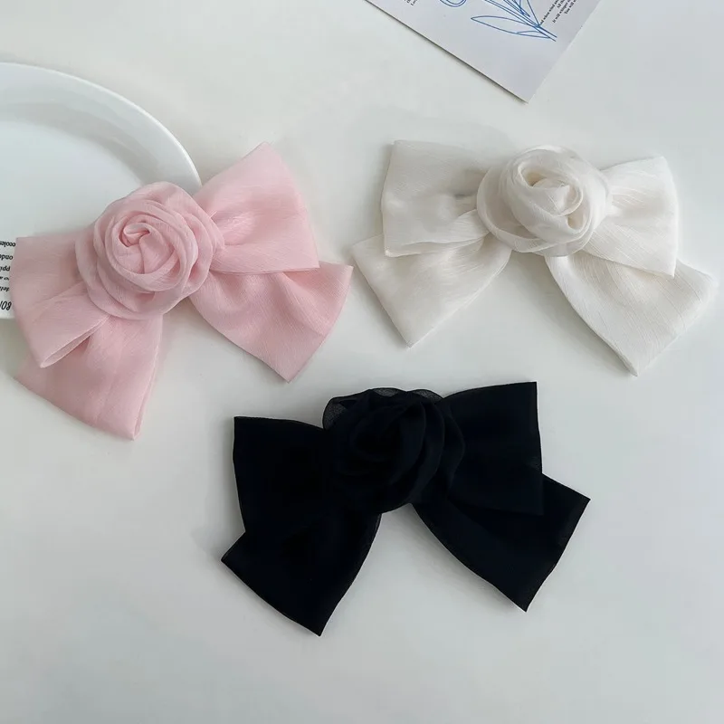 Korean Fashion Pearl Tulle Bow Hair Ties Rose Flower Hair Clips Elegant Girl Hair Accessories Trendy Barrettes Headwear 
Korean Fashion Pearl Tulle Bow Hair Ties Rose Flower Hair Clips Elegant Girl Hair Accessories Trendy Barrettes Headwear