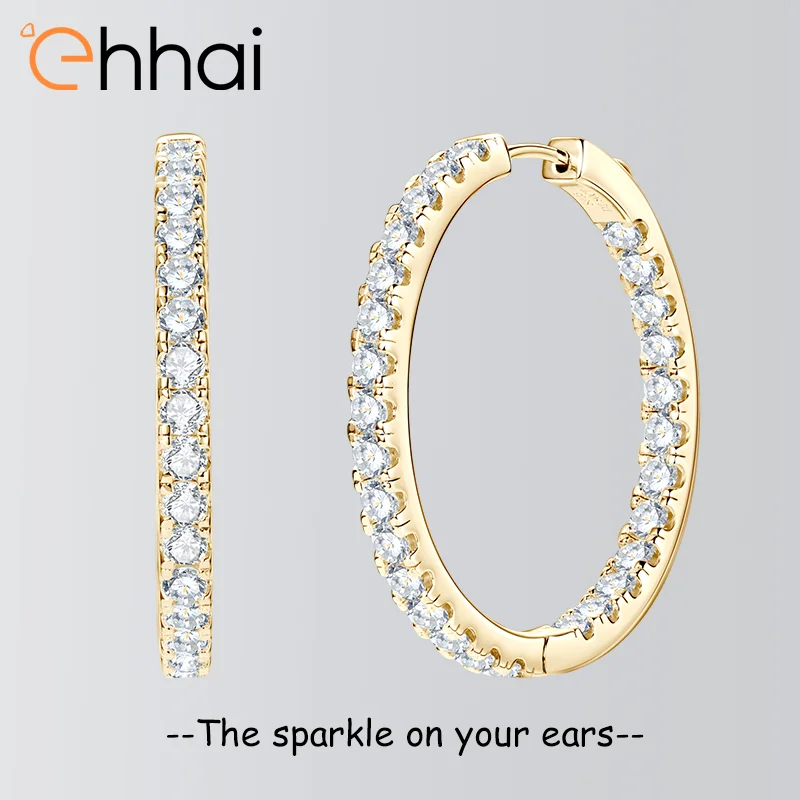 Ehhai GRA Certified Round Cut Moissanite Big Hoop Earrings for Women S925 Sterling Silver Clip Earring Fine Jewelry Pendientes
Ehhai GRA Certified Round Cut Moissanite Big Hoop Earrings for Women S925 Sterling Silver Clip Earring Fine Jewelry Pendientes