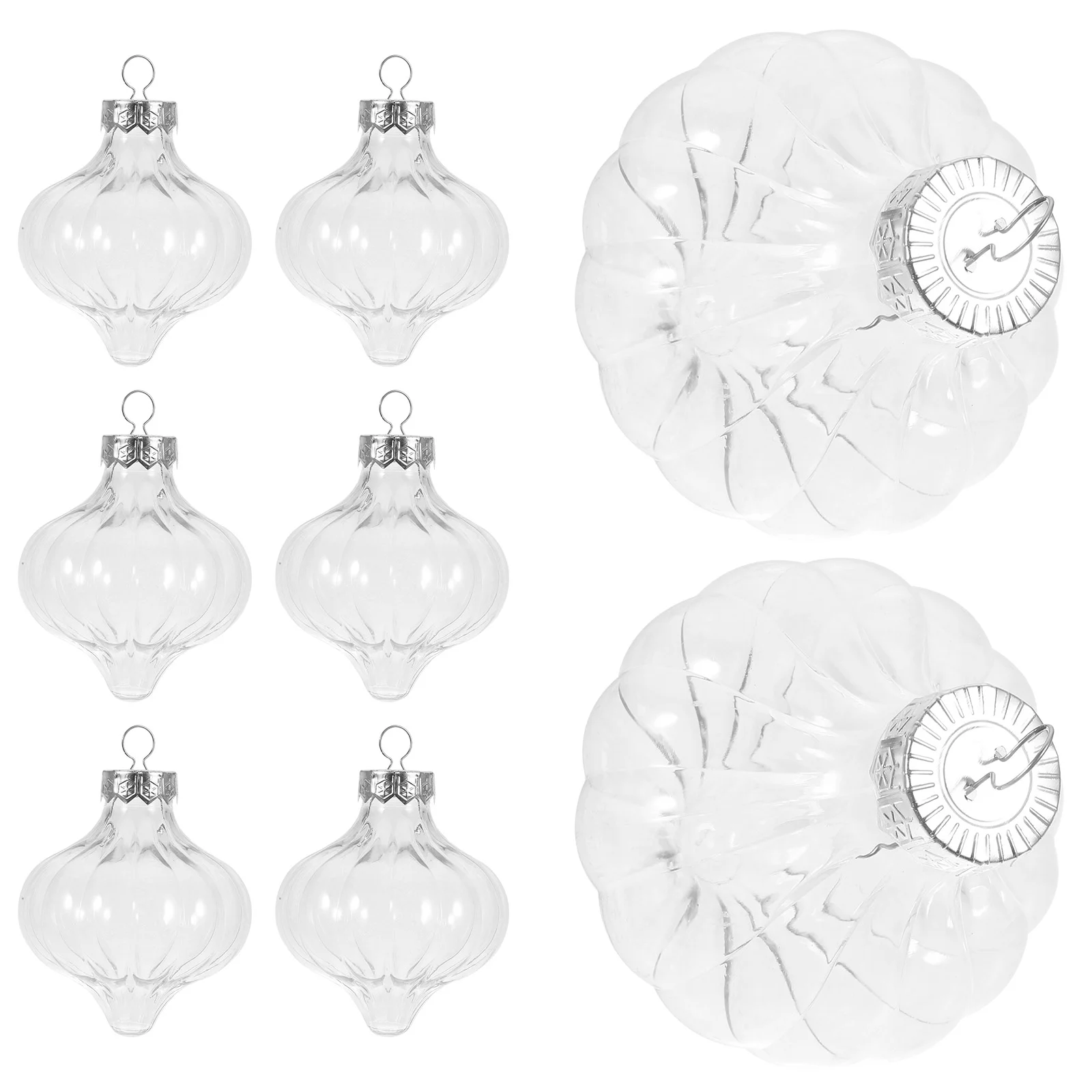 8 Pcs Transparent Plastic Ball Empty Light Bulbs Christmas Ornaments Tree Decorations
8 Pcs Transparent Plastic Ball Empty Light Bulbs Christmas Ornaments Tree Decorations