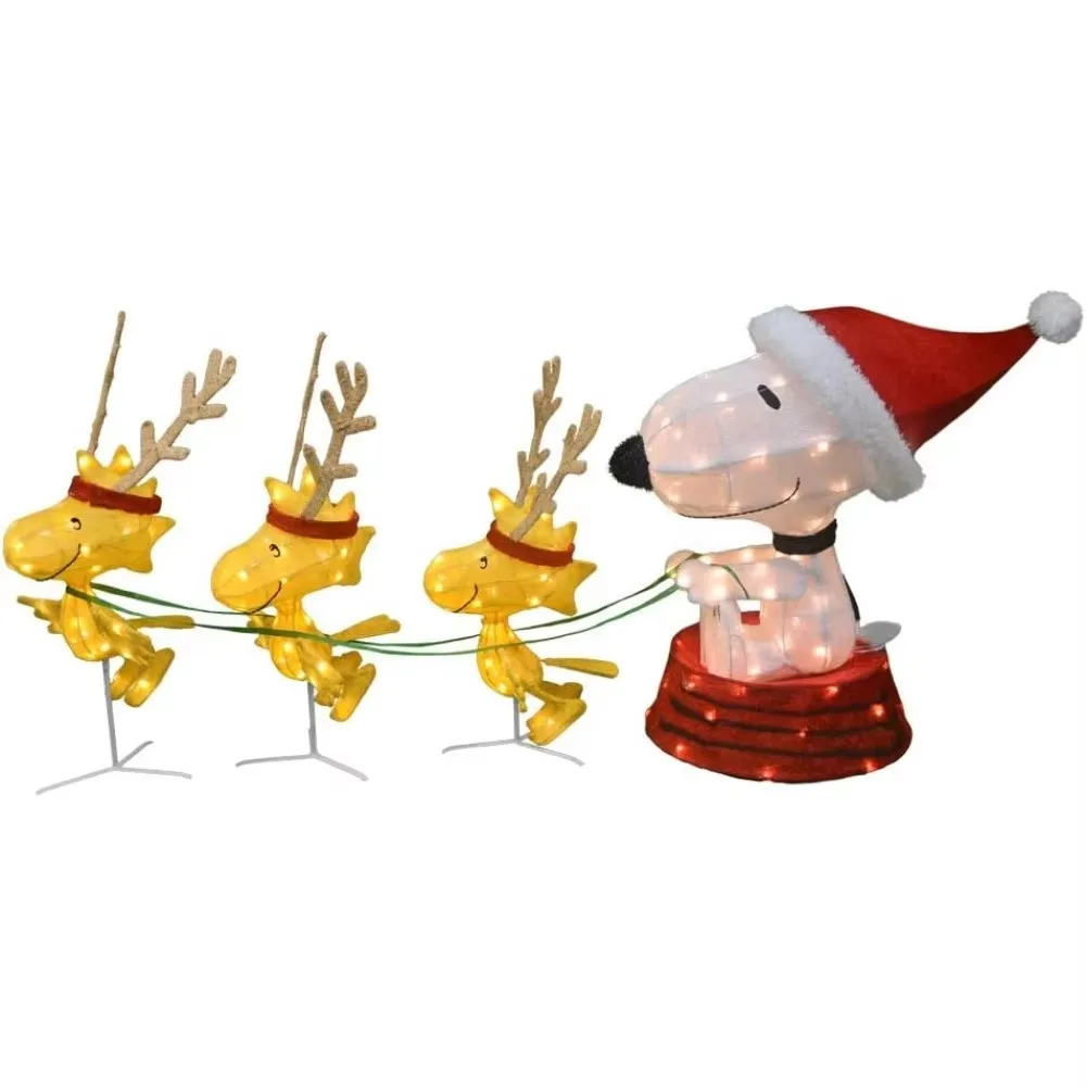 60-Inch Peanuts 4-Piece 3D LED Pre-Lit Snoopy in Dog Bowl Sled with Woodstock Reindeer Christmas Décor, 180 Lights
60-Inch Peanuts 4-Piece 3D LED Pre-Lit Snoopy in Dog Bowl Sled with Woodstock Reindeer Christmas Décor, 180 Lights
