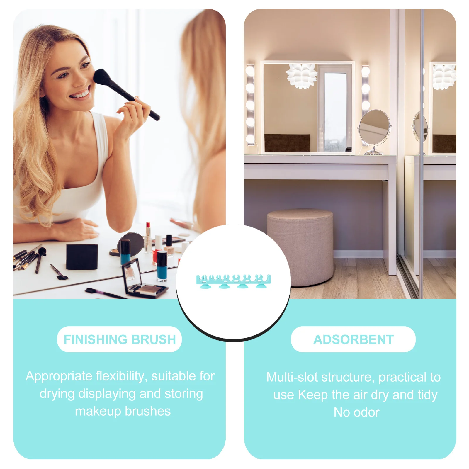 1Pcs Makeup Brush Shelf with Suction Cup Strong Adhesive Holder for Wall Window Use Multi-Compartment Brush Drying
1Pcs Makeup Brush Shelf with Suction Cup Strong Adhesive Holder for Wall Window Use Multi-Compartment Brush Drying