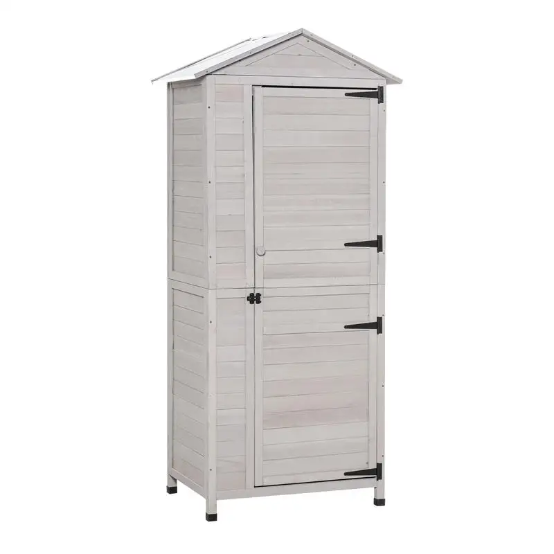 Outsunny Wooden Garden Cabinet 4-Tier Storage Shed Lockable Organizer w/ Foot Pad Handle
Outsunny Wooden Garden Cabinet 4-Tier Storage Shed Lockable Organizer w/ Foot Pad Handle