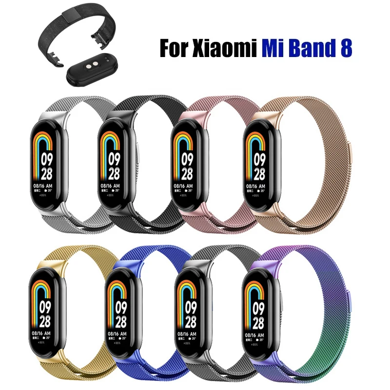 Ремешок для Xiaomi Mi Band 8, сменный Браслет для умных часов, металлический магнитный браслет для Mi Band 8 /8, аксессуары для часов
Ремешок для Xiaomi Mi Band 8, сменный Браслет для умных часов, металлический магнитный браслет для Mi Band 8 /8, аксессуары для часов